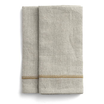 Linneservetter Embroidery Ochre – 2 st.