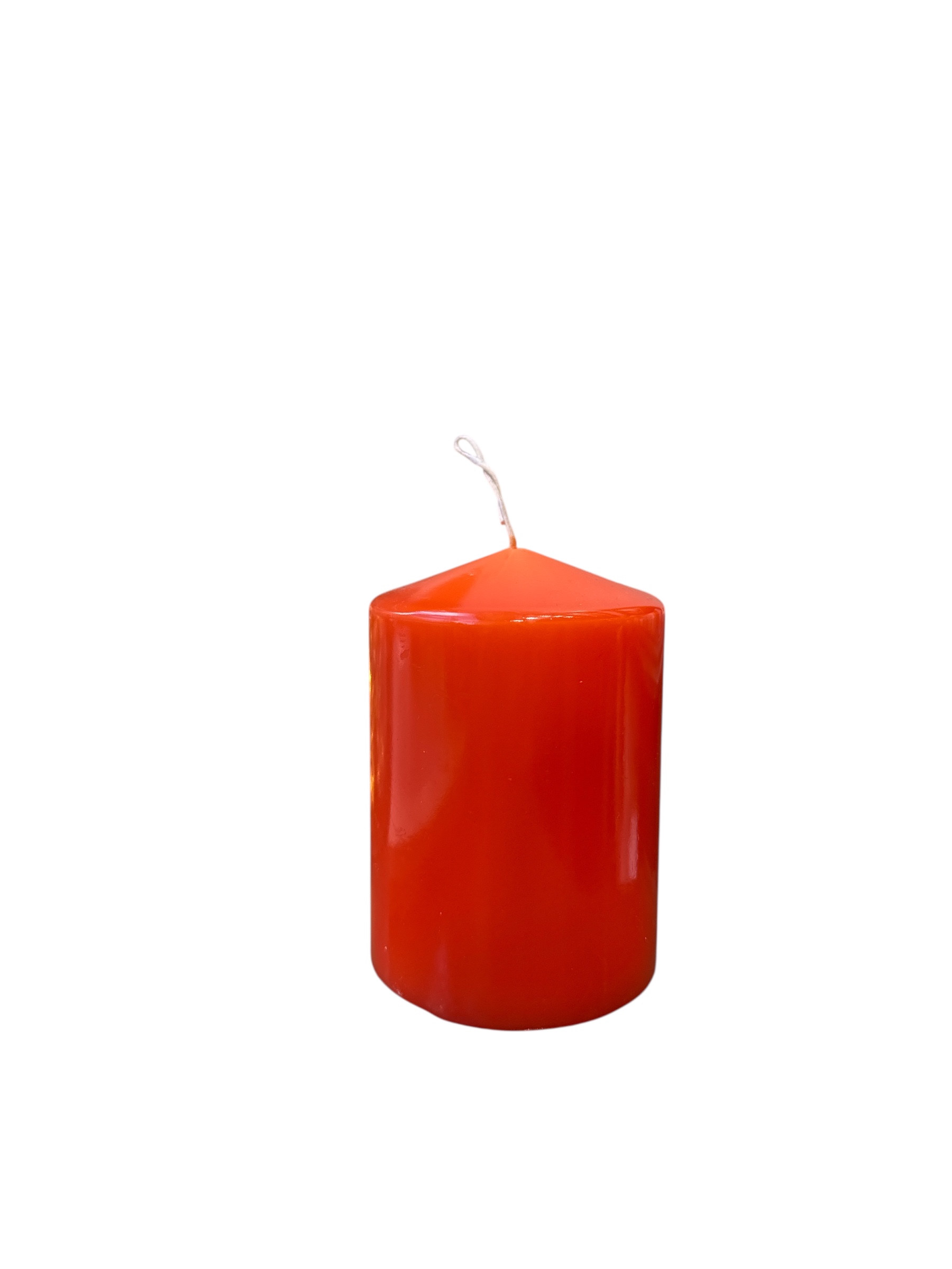 Blockljus Orange Lack 7,5x11 cm
