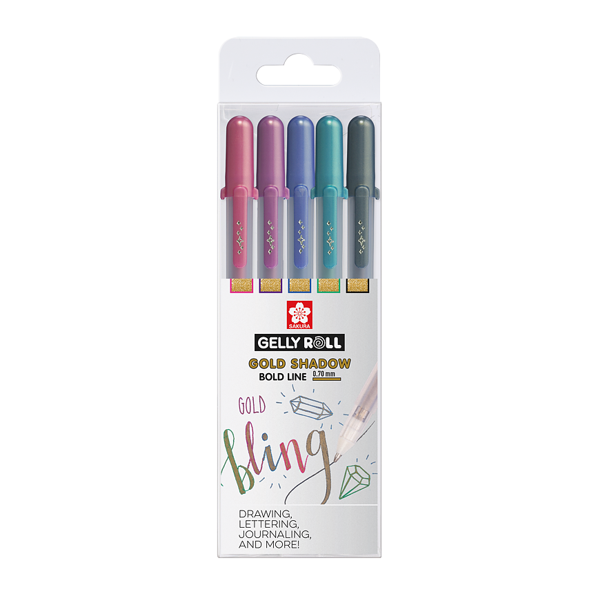 Sakura Gelly Roll Gold Shadow – 5-pack / Gelly Gold Shadow Set 5