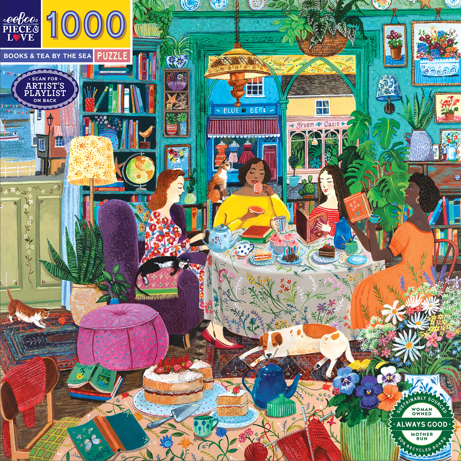 Books & Tea by the Sea : Pussel 1000 bitar - Nytt motiv från eeBoo snart i lager!