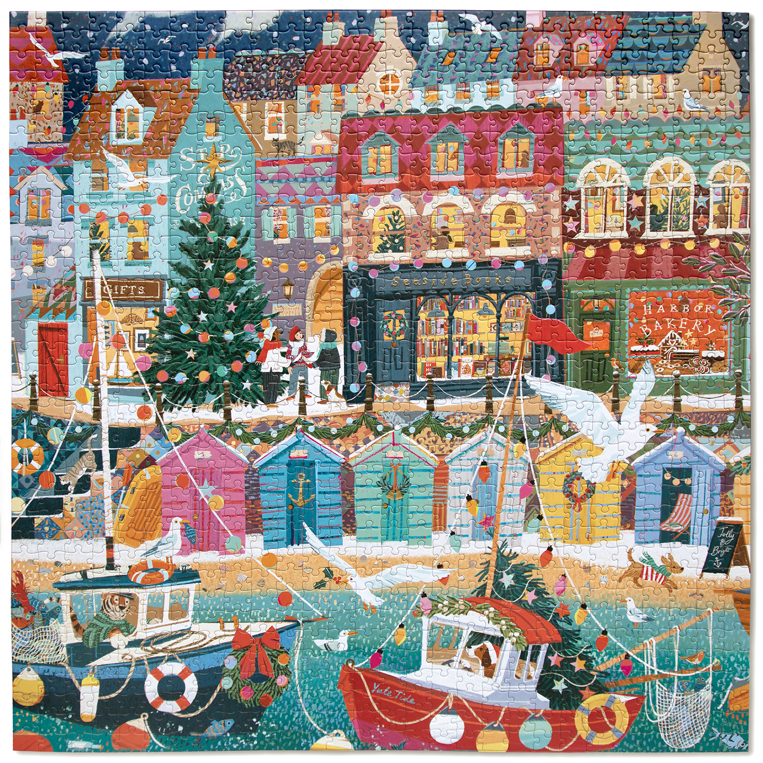 English Seaside Christmas : Pussel 1000 bitar - Nytt motiv från eeBoo snart i lager! - 4