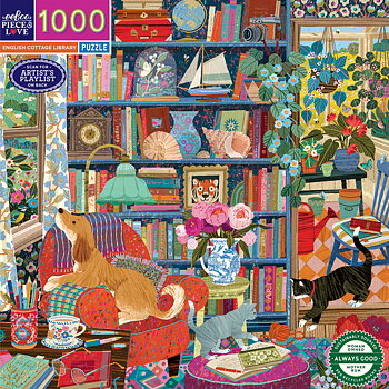 English Cottage Library : Pussel 1000 bitar - Nytt motiv från eeBoo snart i lager!