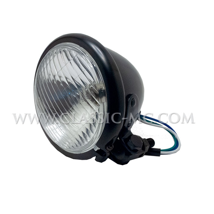 4 1/2" H/LAMP, BATES REPLICA BLACK