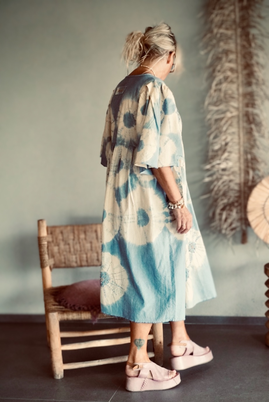 MAGDA COTTON  MIDI DRESS BLUE  - 9