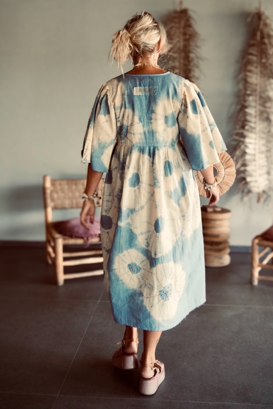 MAGDA COTTON  MIDI DRESS BLUE  - 10