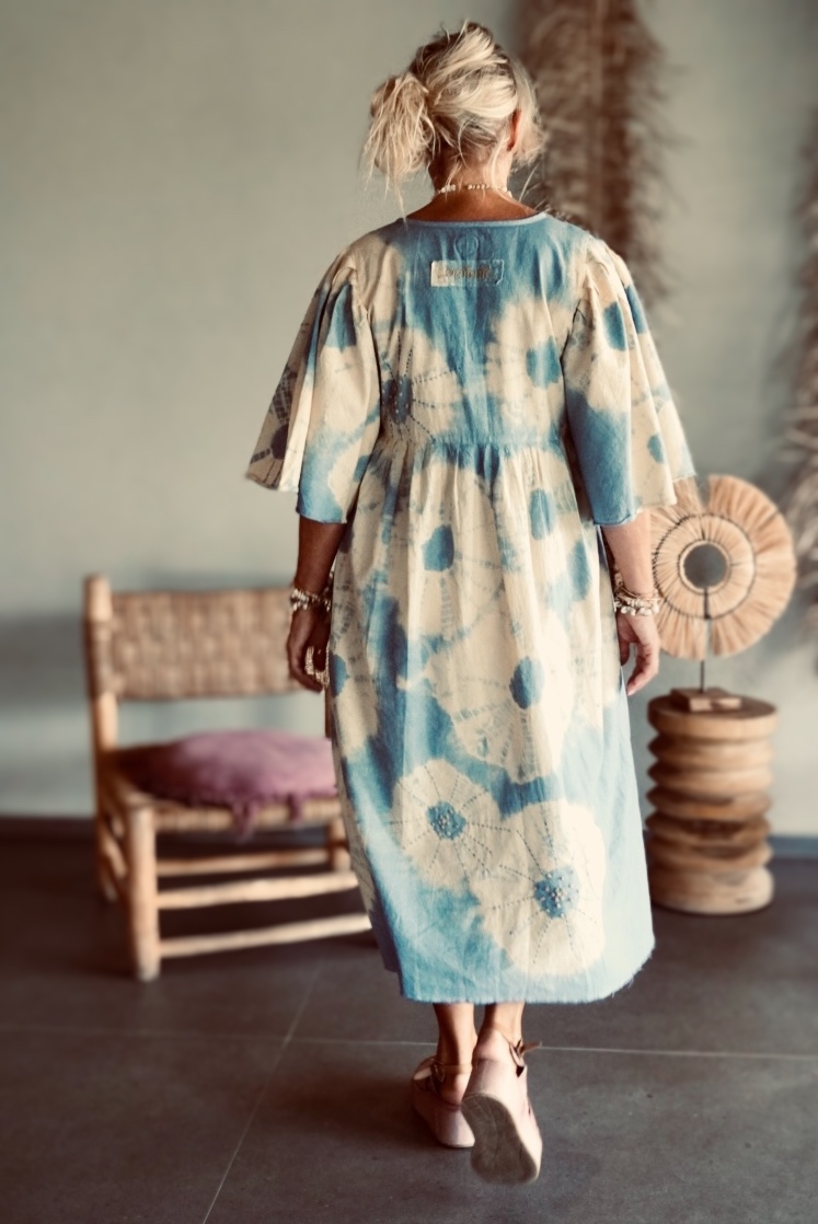 MAGDA COTTON  MIDI DRESS BLUE  - 8