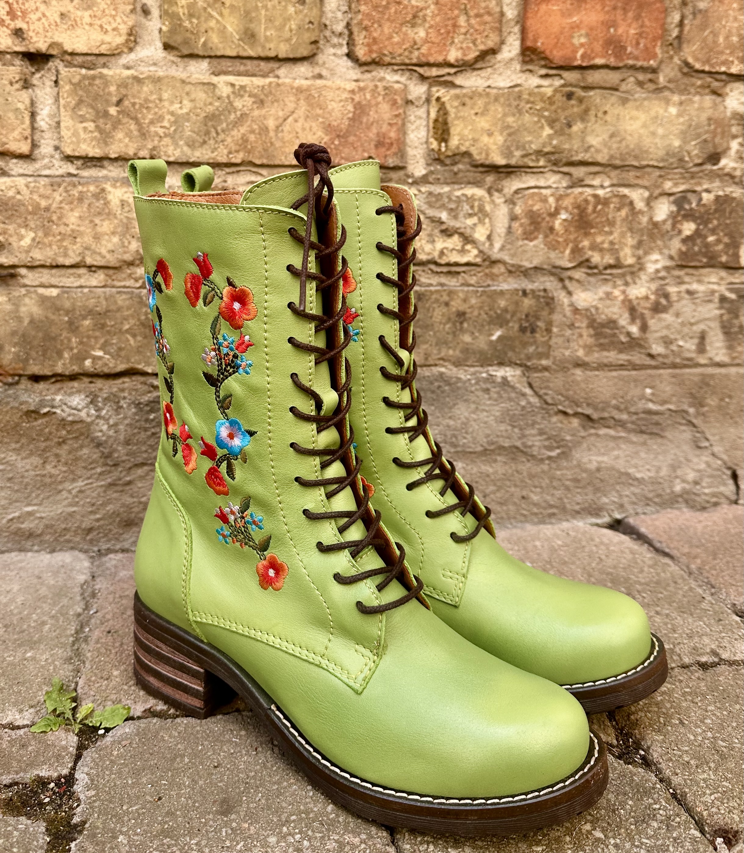 Brako Military  Folklore kängor, lime - 3