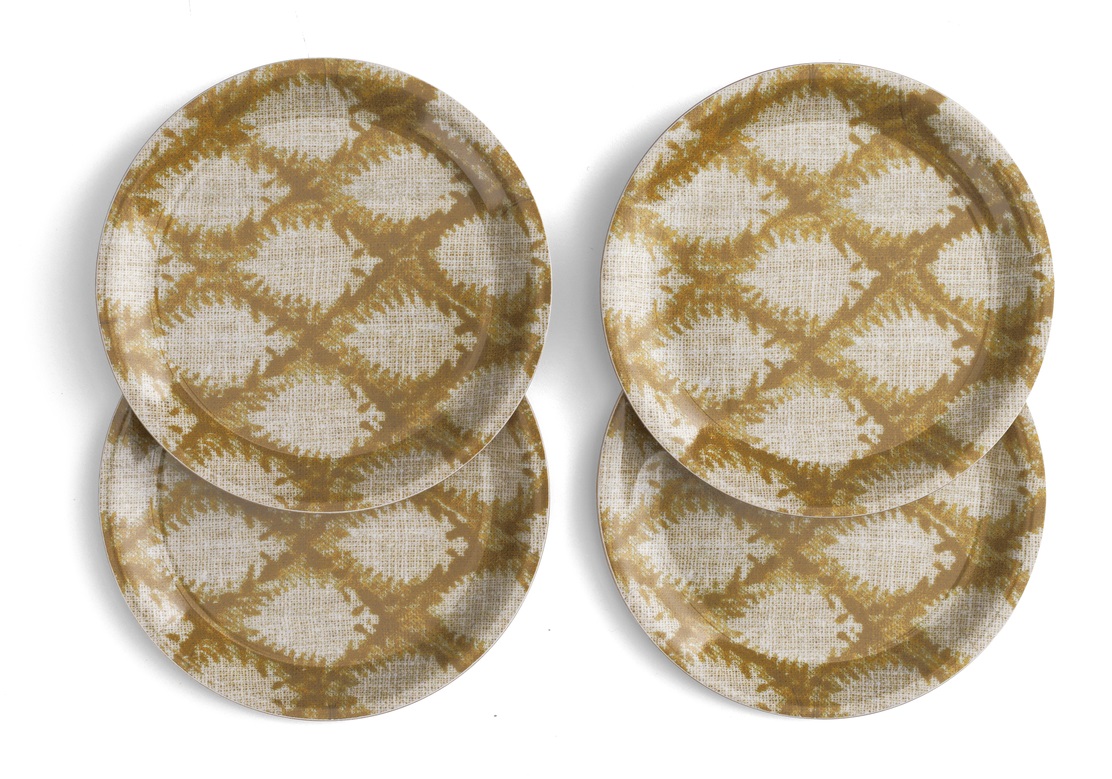 Chamois Glasunderlägg Cypress Ochre - 4-pack