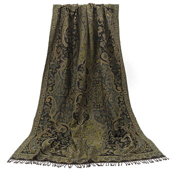 Ullpläd Akbar Blue, Lime & Beige