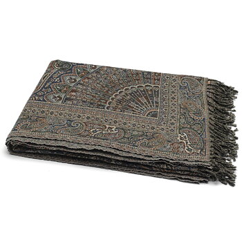Ullpläd Jaisalmer Light Blue & Terracotta