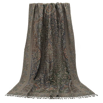 Ullpläd Jaisalmer Light Blue & Terracotta