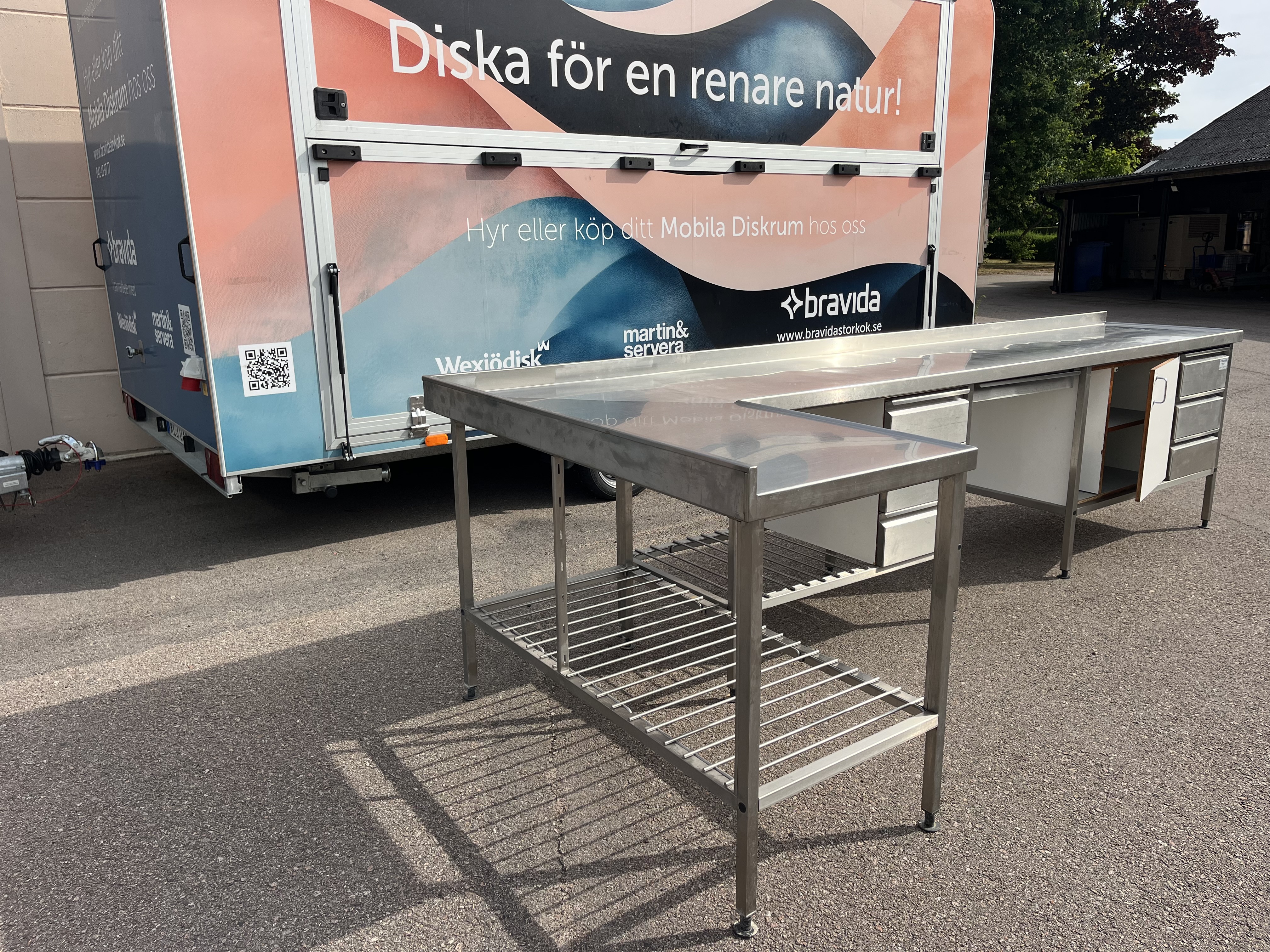 Rostfri bänk i vinkel - 2