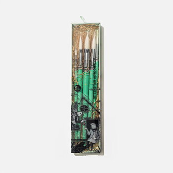 HIMI penslar – 5 runda gröna penslar / HIMI Brush Set of 5 Green Edition