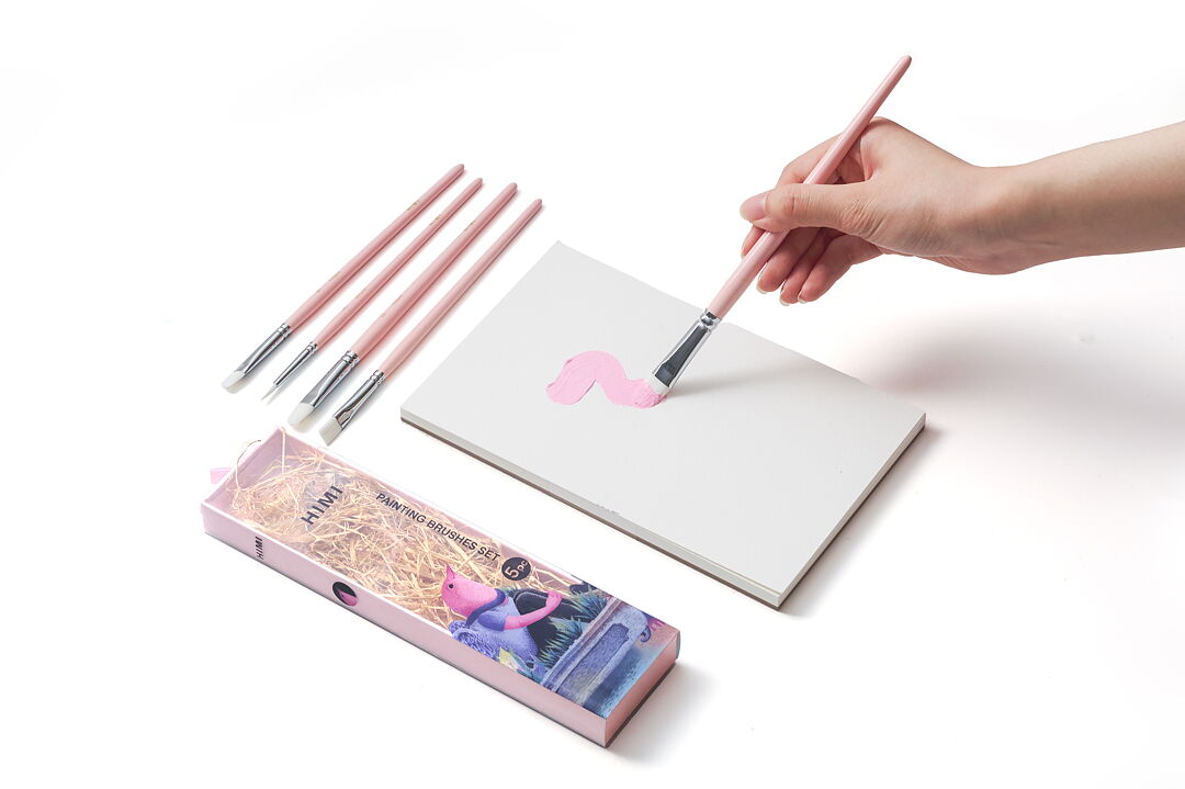 HIMI penslar – 5 rosa penslar / HIMI Brush Set of 3 Pink Edition - 3