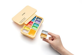 HIMI Twin Cup gouachefärg – 12 färger / HIMI Twin Cup Gouache Set 12