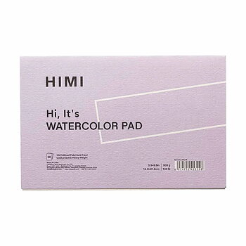 HIMI akvarellblock – lila, 140 × 216 mm / Miya Himi Akvarellblock Lila 14 x 21,6 cm