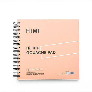 HIMI gouacheblock – rosa, 215 × 215 mm / HIMI Paper Pad Gouache Pink Edition