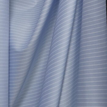 Thin Twill-Woven Shirting Fabric, Striped light blue white