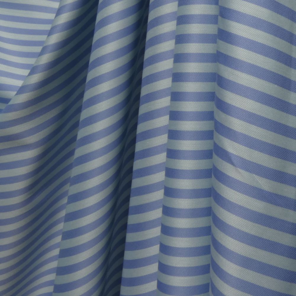 Herringbone woven Shirtfabric, striped blue - 2
