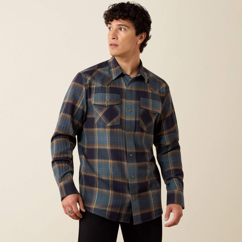 Retro Harbert Fitted Western Snap Shirt