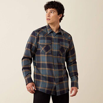 Retro Harbert Fitted Western Snap Shirt
