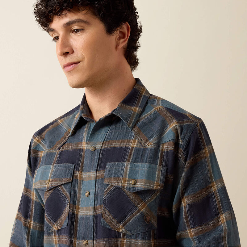 Retro Harbert Fitted Western Snap Shirt - 4