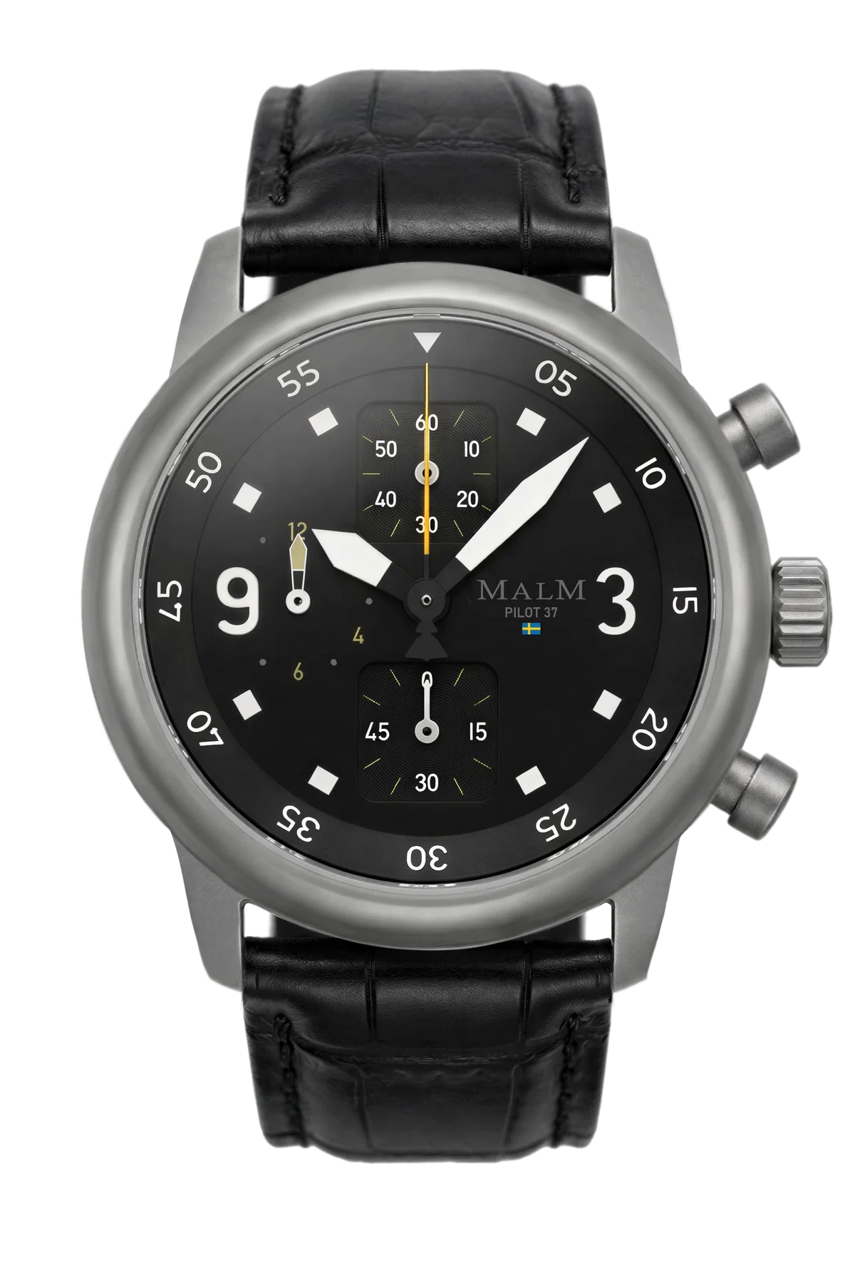 MALM Pilot 37 Chronograph Black