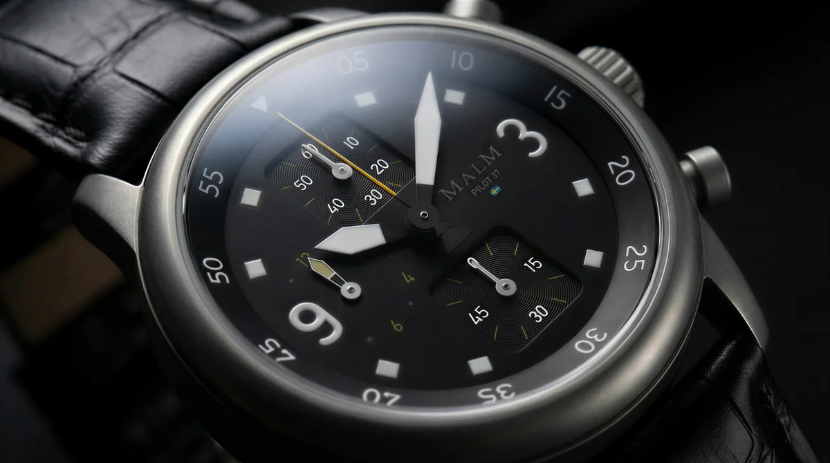 MALM Pilot 37 Chronograph Black - 3