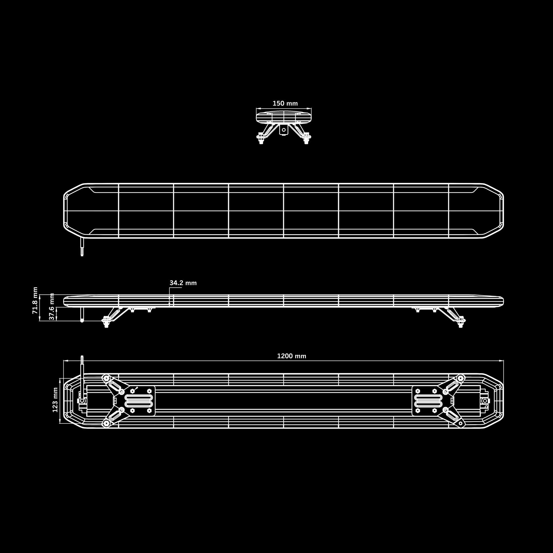 Skylord EXP Blixtljusramp 1200mm - 5