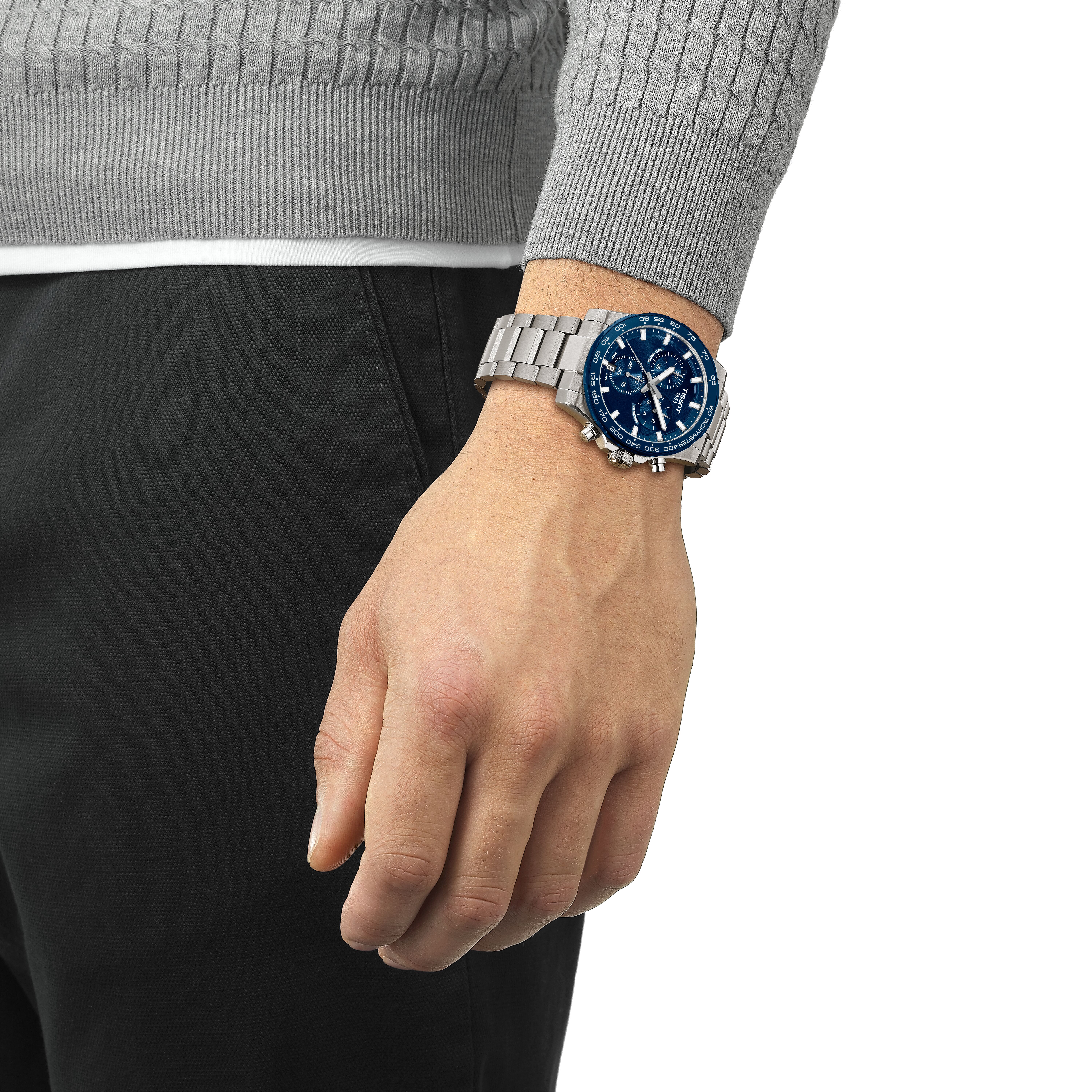 Tissot T125.417.11.041.00 T-sport Supersport Chronograph 42 blå pose