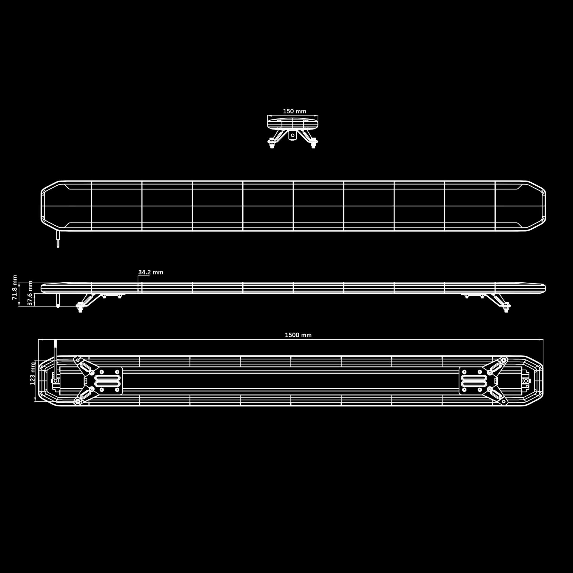 Skylord EXP Blixtljusramp 1500mm - 5