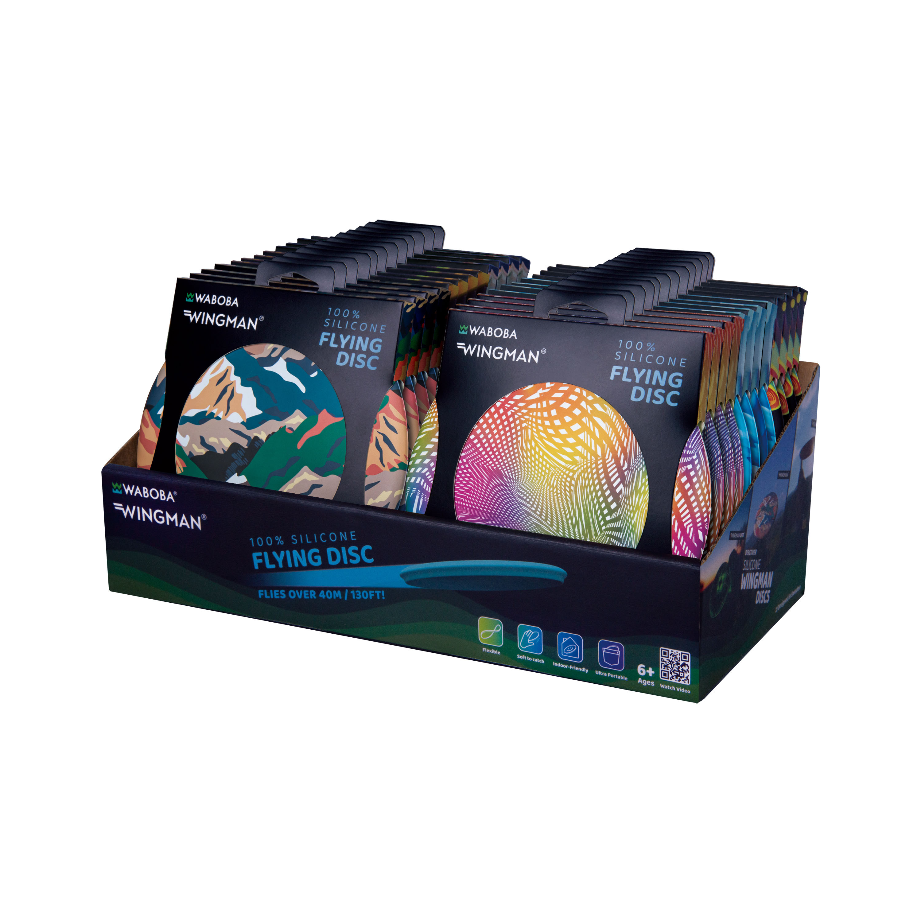 Waboba Wingman - Display med 24 frisbees
