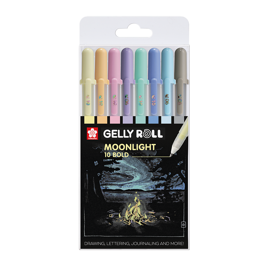 Sakura Gelly Roll Moonlight – pastellfärger, 8-pack / Gelly Moonlight Pasel set 8