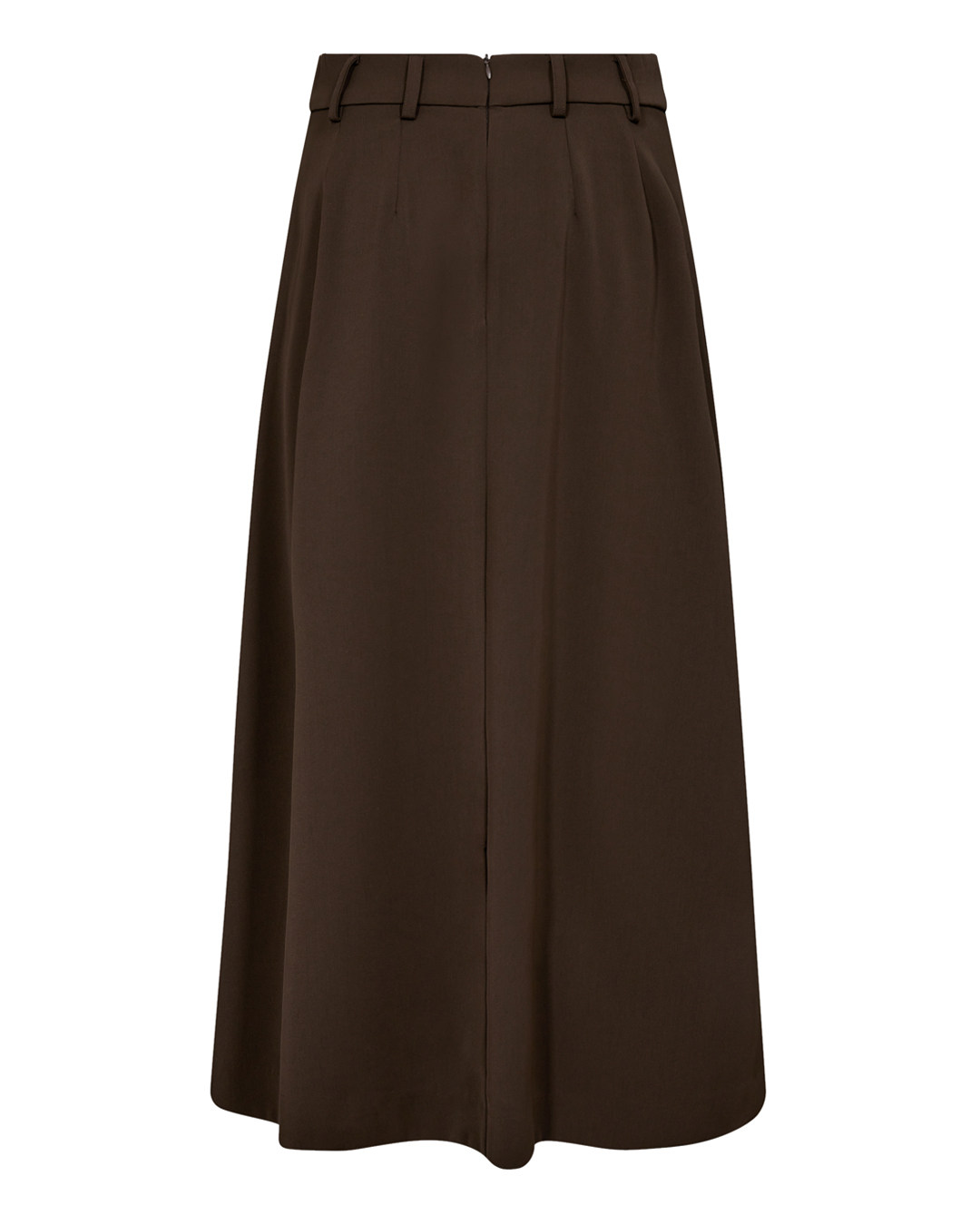Kjol Anya med fickor A-linje mocca-brun - 2