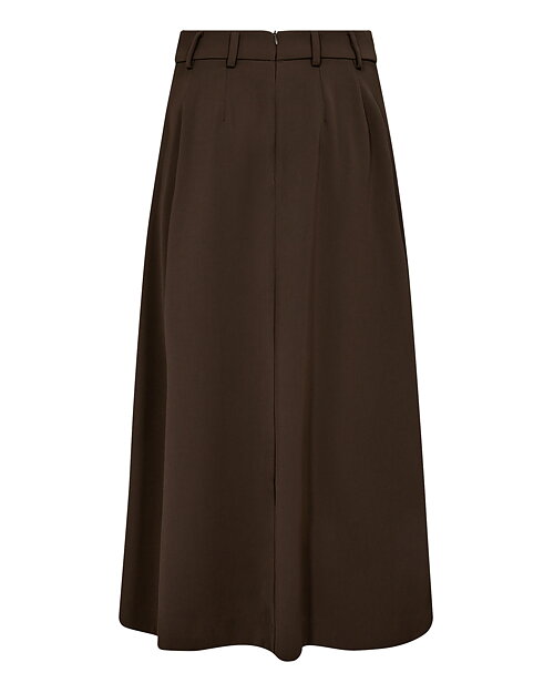 Kjol Anya med fickor A-linje mocca-brun - 2
