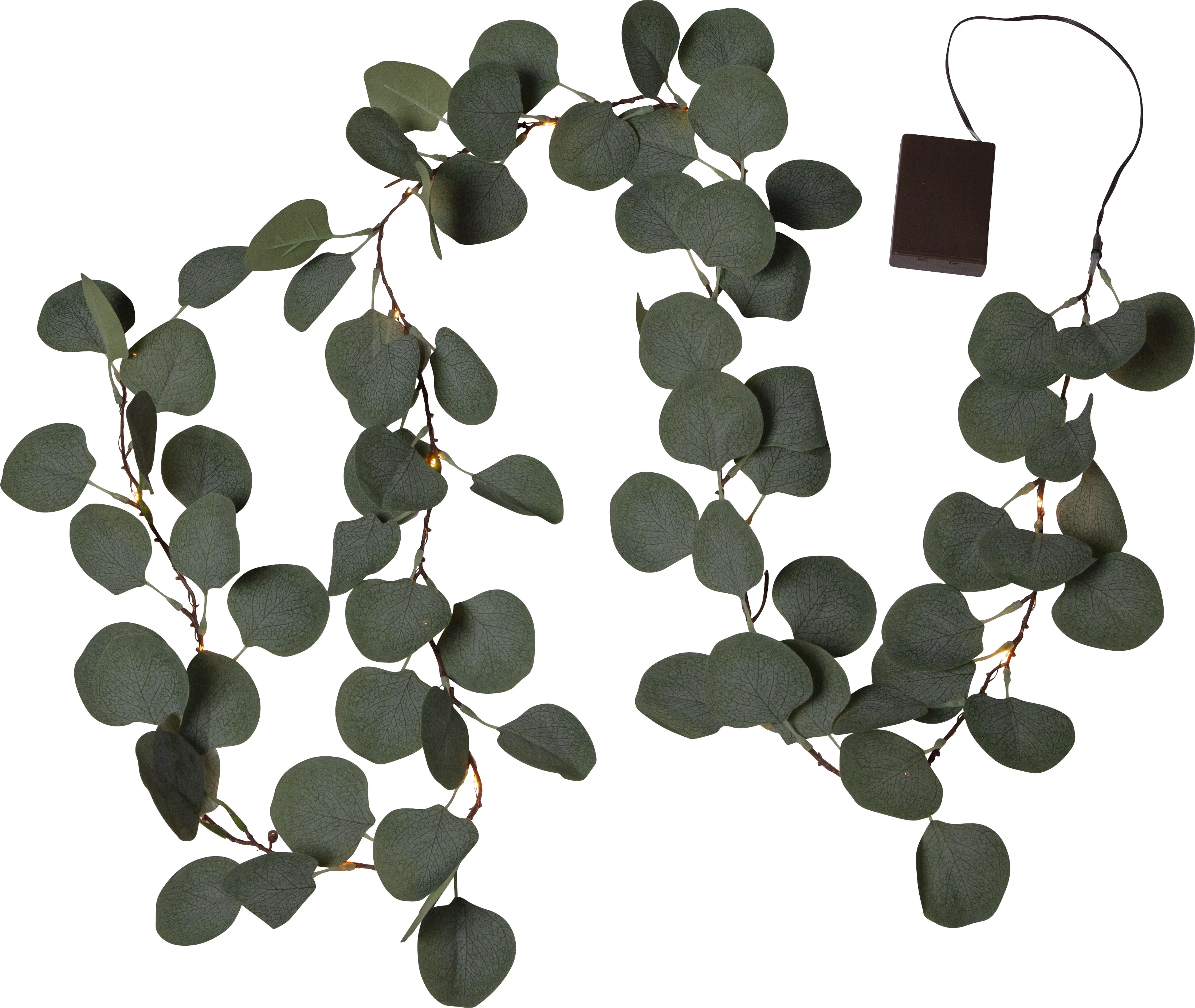 Ljusslinga Eucalyptus Timer/batteri - 180 cm - 3