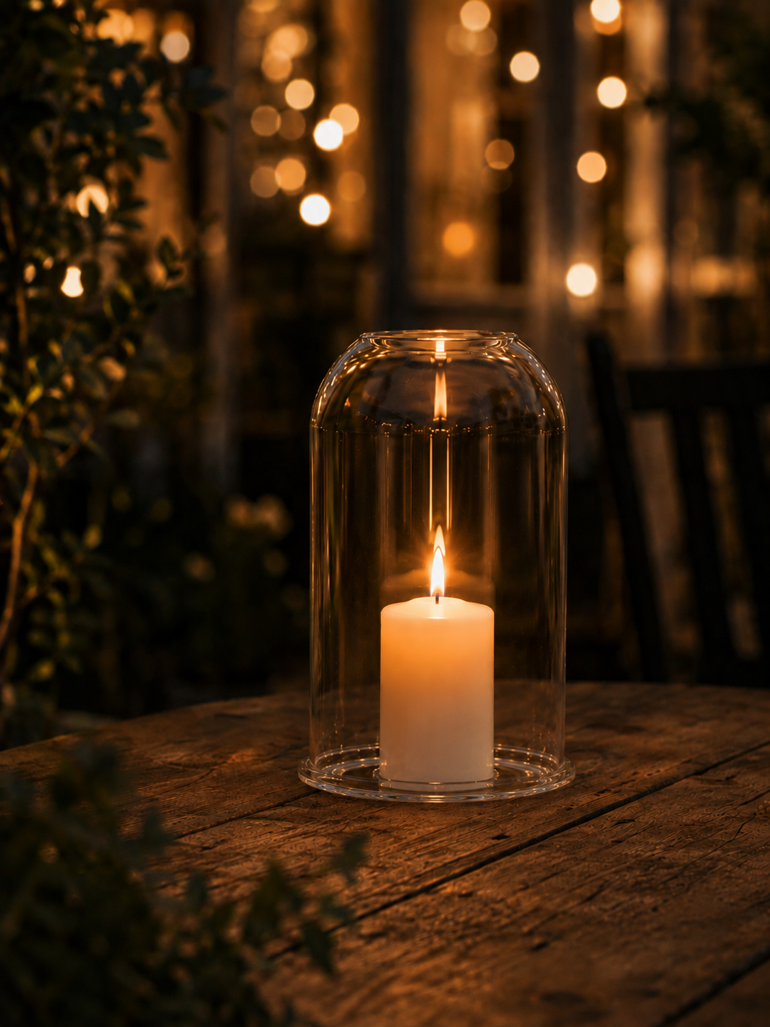 Storm glass - Glass dome - Lantern - 27x19 cm - 2