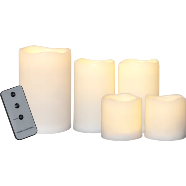 Blockljus LED 5-set Med fjärrkontroll -Inom/utomhus - 5