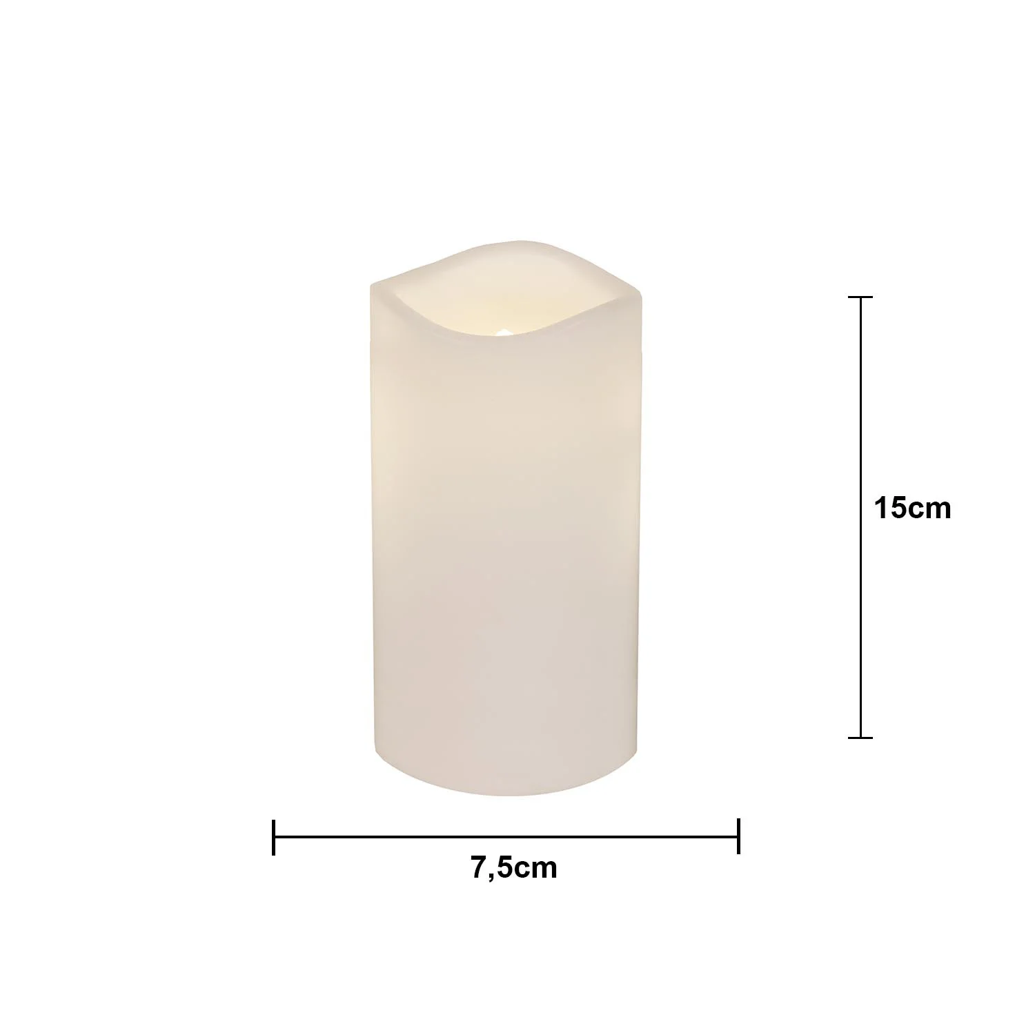 Blockljus LED 15 cm Timer -Inom/utomhus - 3