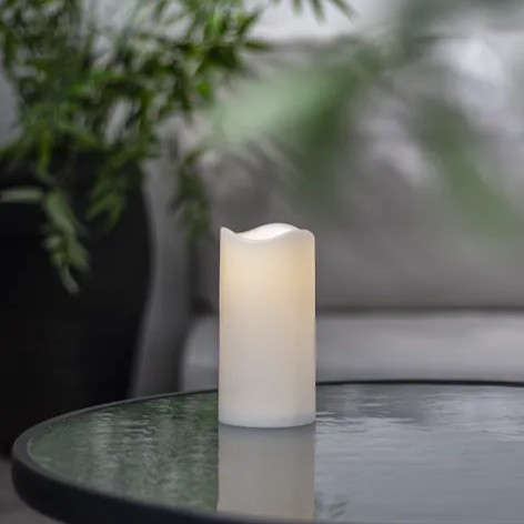 Blockljus LED 15 cm Timer -Inom/utomhus