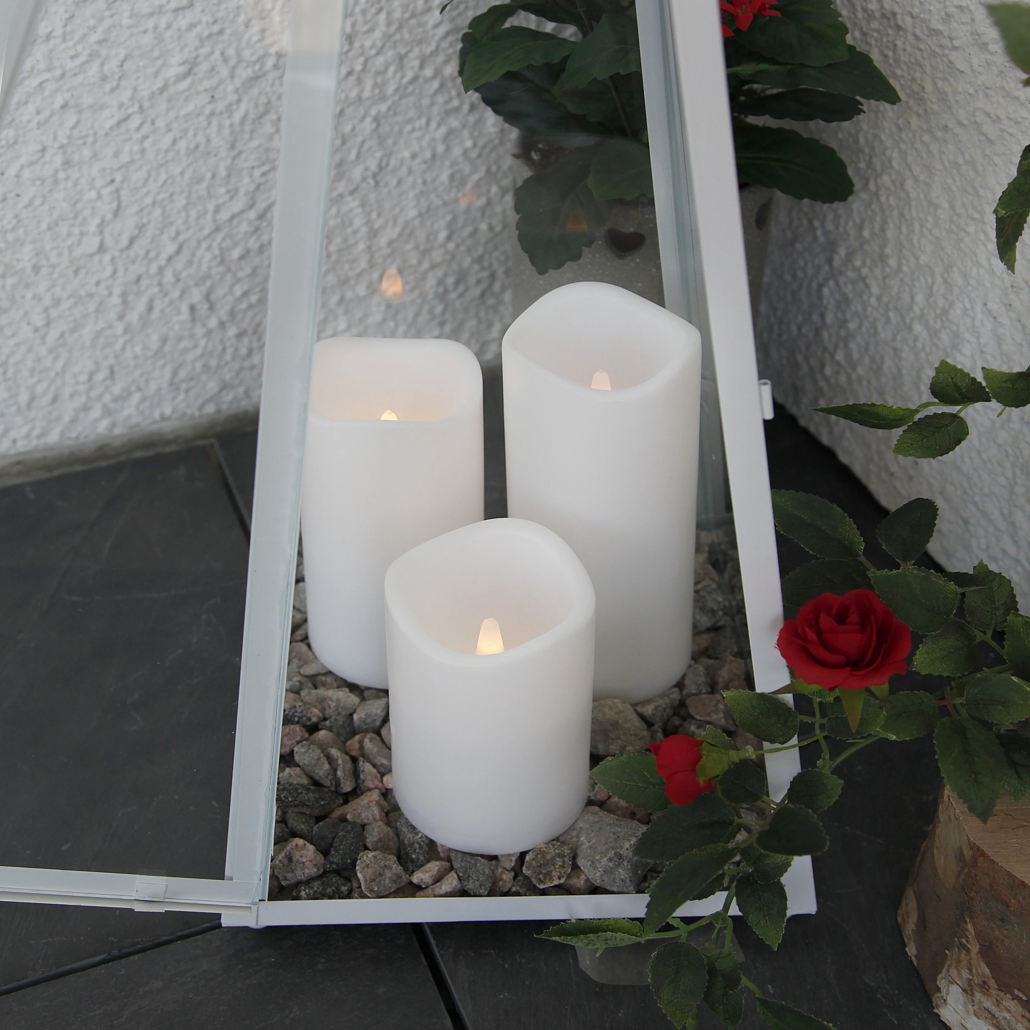 Blockljus LED 15 cm Timer -Inom/utomhus - 2