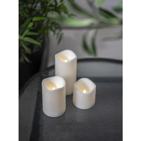 Blockljus LED 7,5 cm Timer -Inom/utomhus - 2