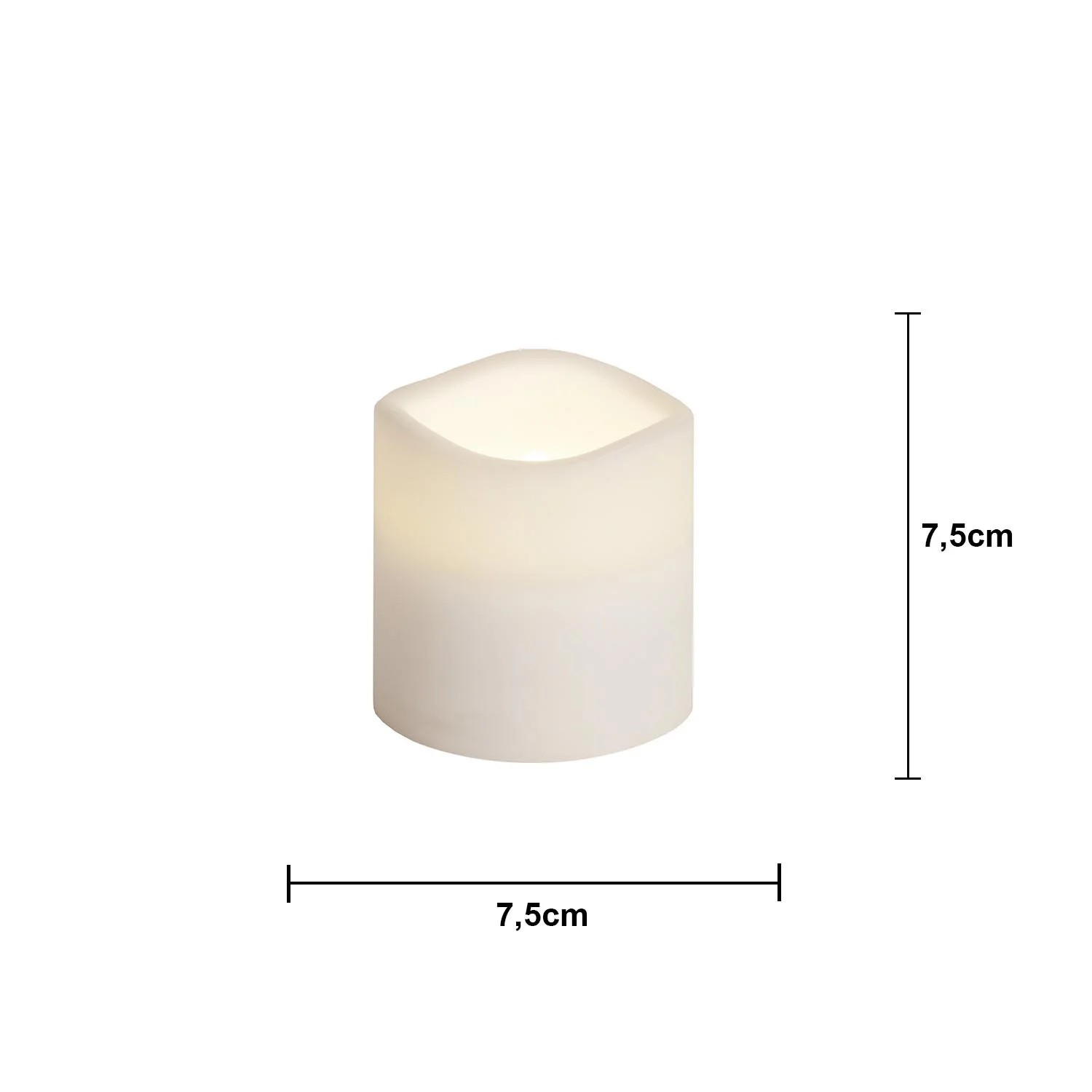 Blockljus LED 7,5 cm Timer -Inom/utomhus - 3