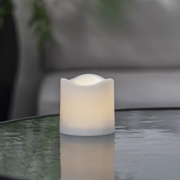 Blockljus LED 7,5 cm Timer -Inom/utomhus