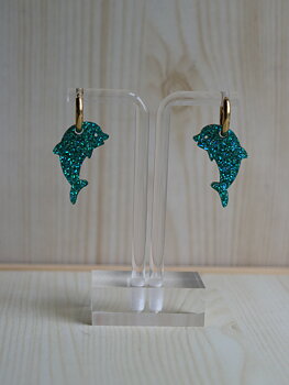 Delfin glitter hängen