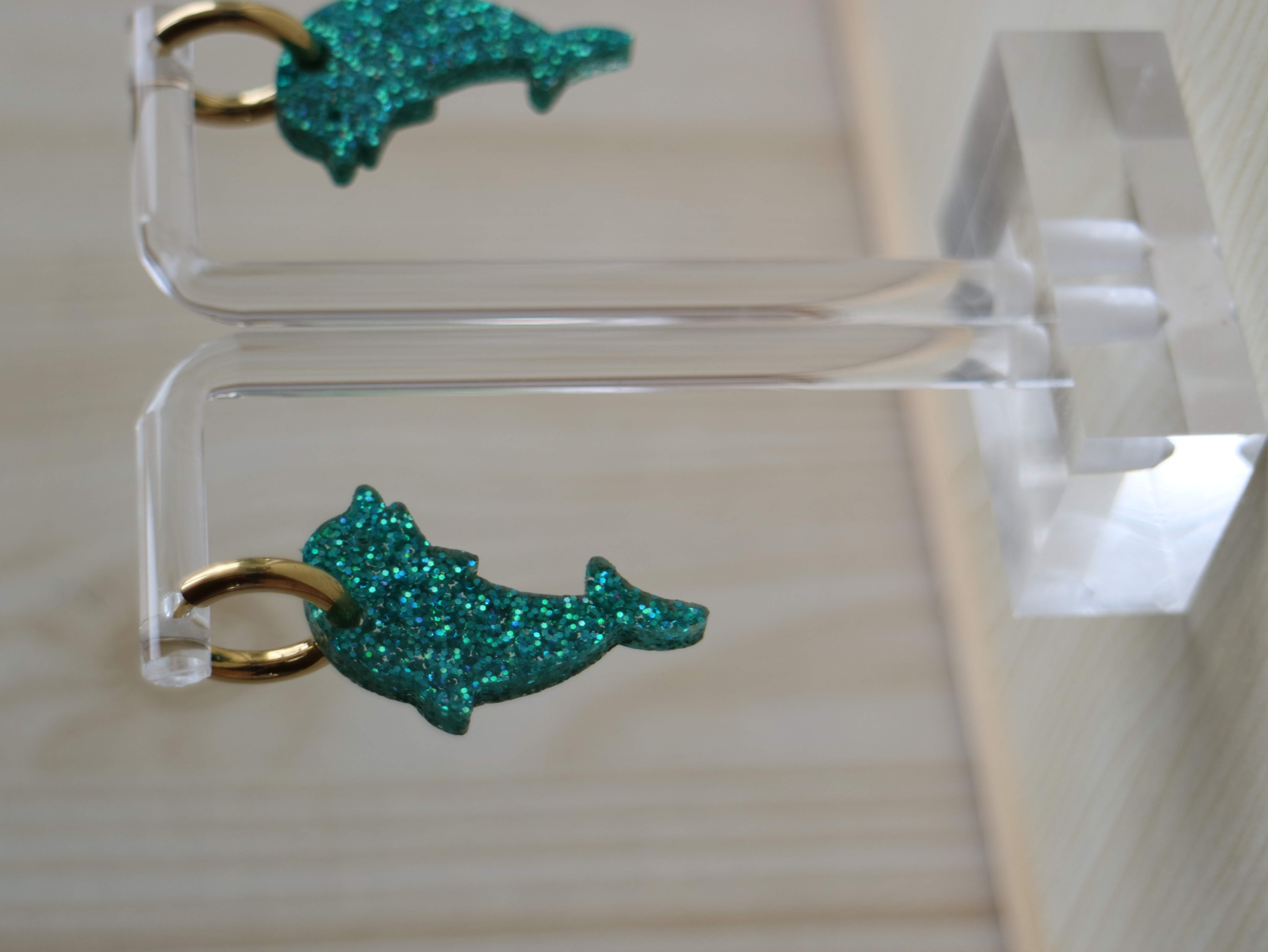 Delfin glitter hängen