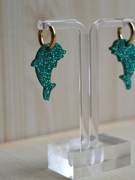 Delfin glitter hängen