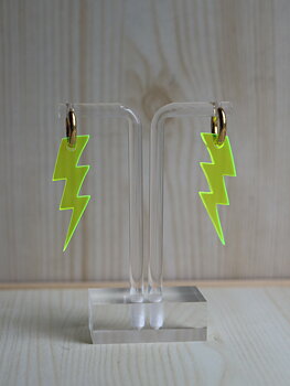 Blixt medium neongul hängen