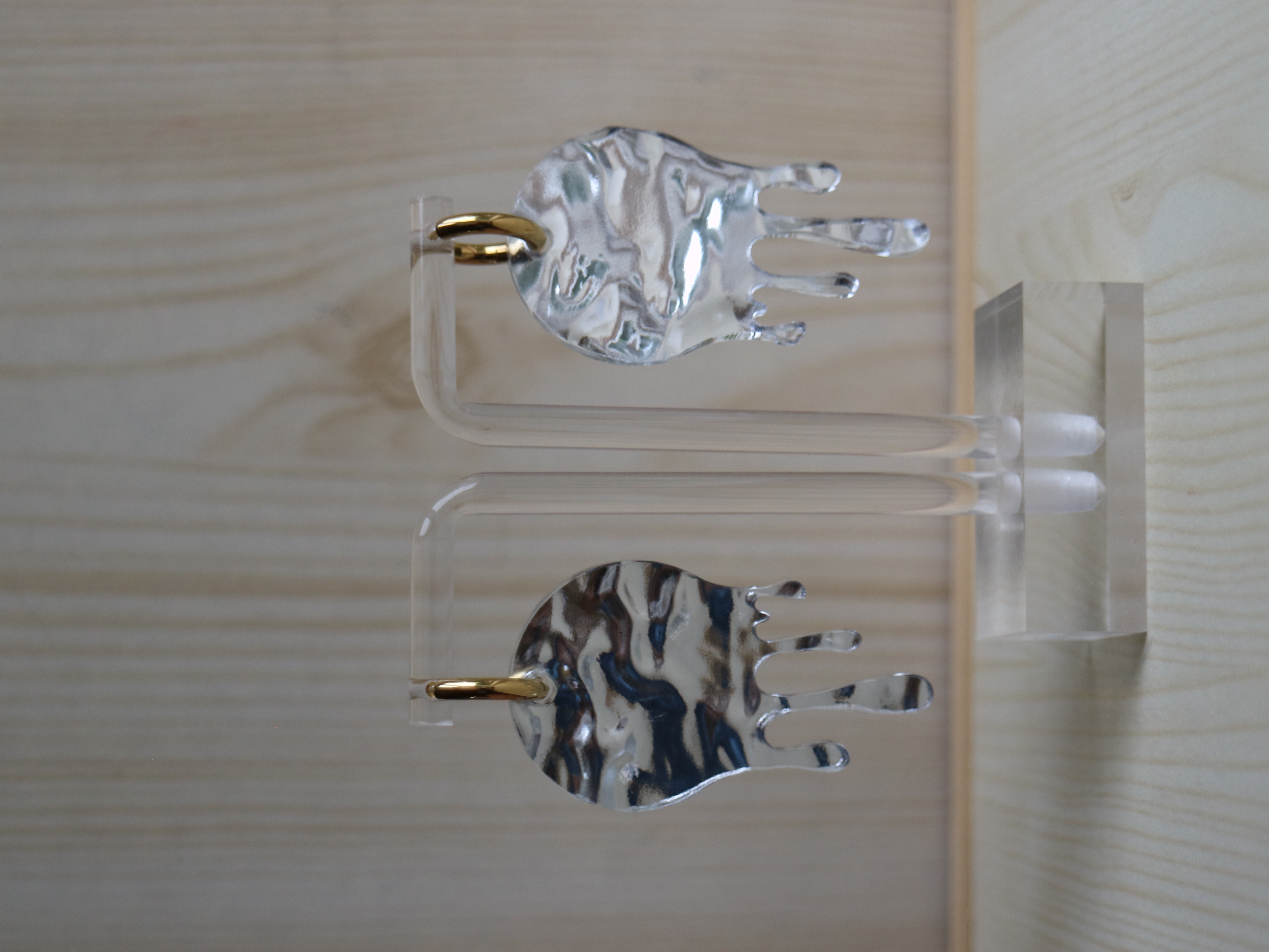 Melted silver hängen - 2