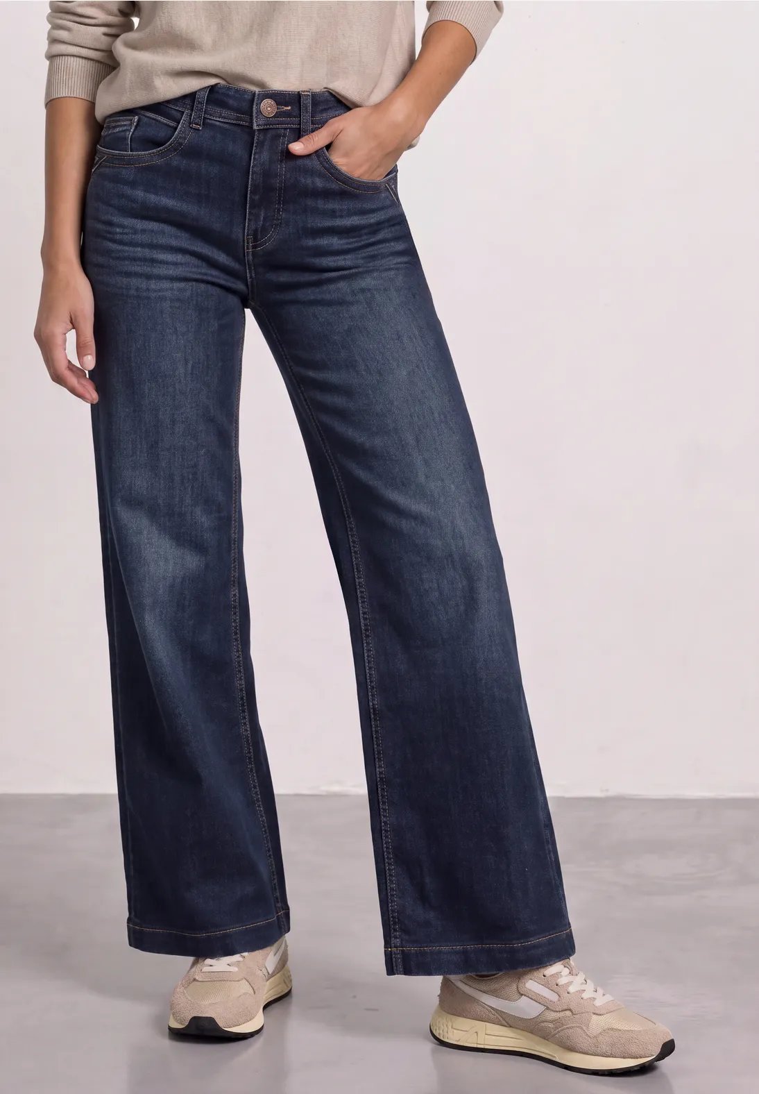 QR Emee Wide Leg - Dark Blue - Street One